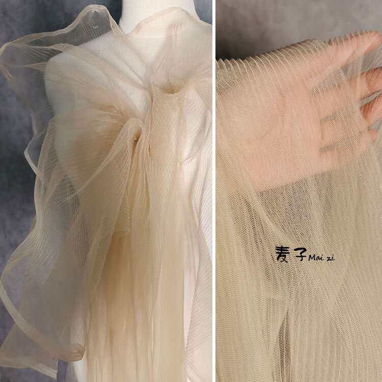 压皱硬挺礼服网纱欧美婚庆图片