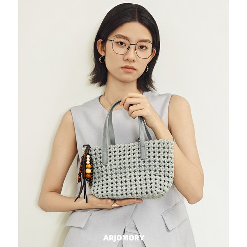 ARJOMORY手工编织通勤菜篮女包