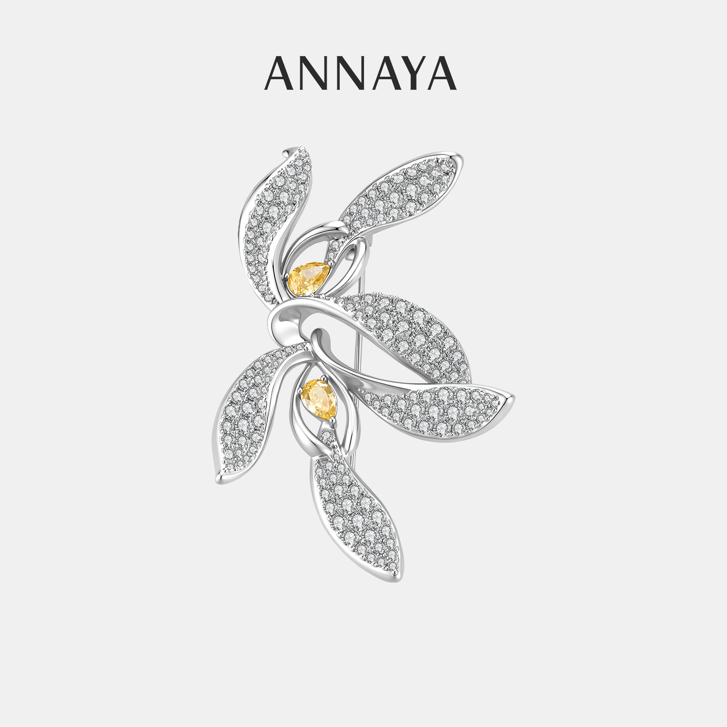 Annaya兰花胸针西装配大衣高级感高档精致轻奢女款节日礼物配饰
