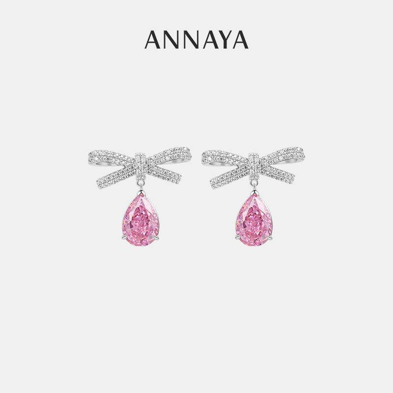 明星同款高级感蝴蝶结耳环气质