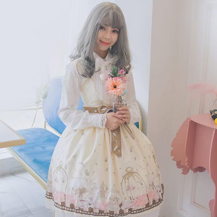 lolita裙洛丽塔萝莉十字日系公主淑女蜜桃浅蓝色中长款连衣裙op在类目 女装/女士精品, 连衣裙中 - 来自Buy2taobao.com提供专业的淘宝代购服务