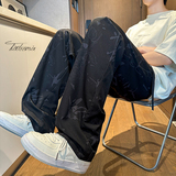 扎染冰丝拖地裤男夏宽松休闲直筒阔腿裤A166-KA5509-特P30控55，男装休闲裤，电商A166