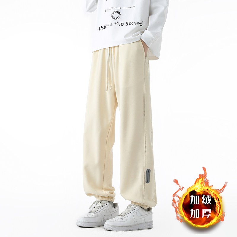 加绒加厚运动裤男卫裤保暖宽松休闲长裤A166-YK029-P50加绒60控68，男装休闲裤，电商A166