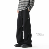 铆钉褶皱裤子男春季2026美式伞兵运动卫裤A166-KA5704-特P47控88，男装休闲裤，电商A166