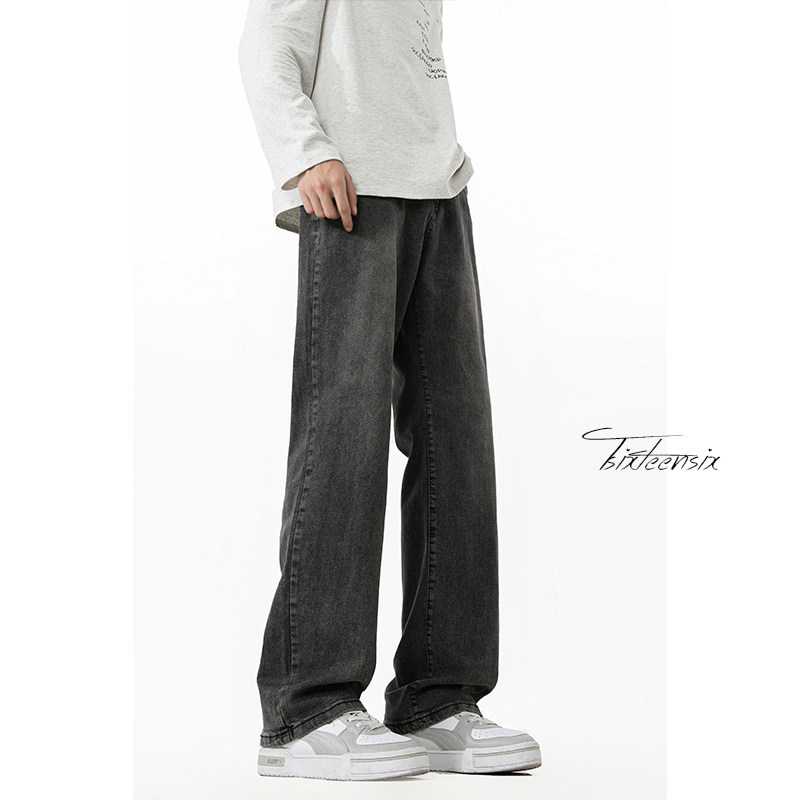 美式cleanfit牛仔裤男春季宽松直筒水洗长裤A166-K019-特P40控68，男装牛仔裤，电商A166