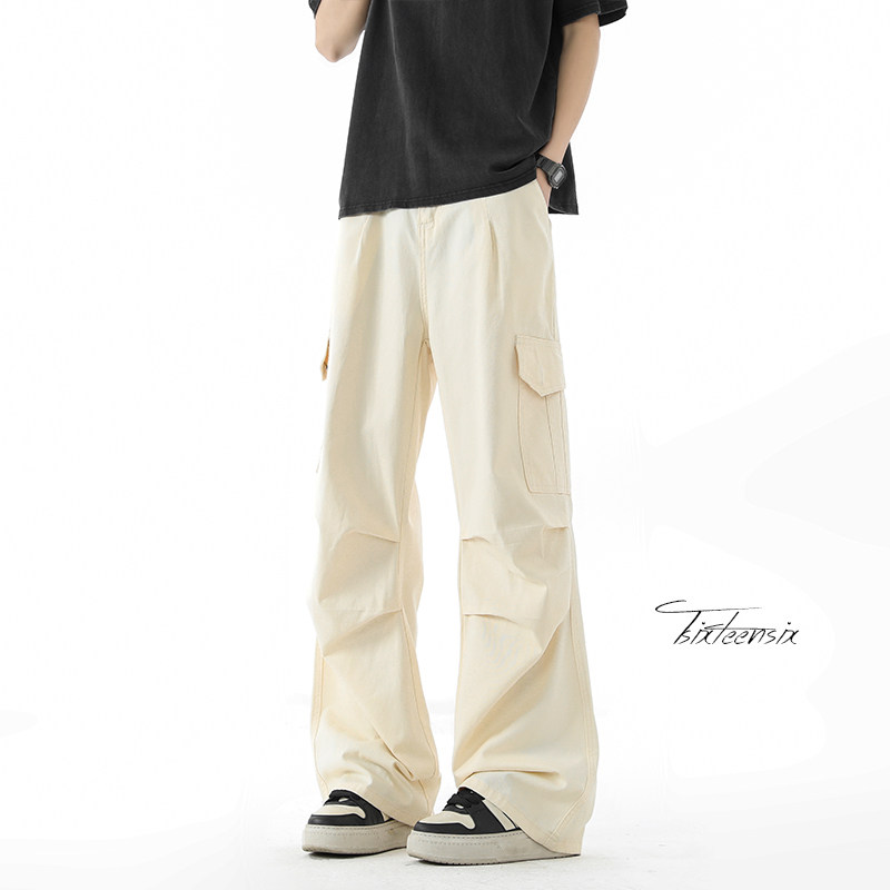 美式高街褶皱扎染裤子男春季直筒工装裤子A166-NA5305-特P45控79,男装工装外套,电商A166