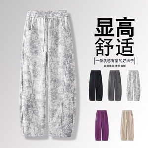 美式卫裤男秋季宽松直筒弯刀休闲裤A166-NK350-特P33加绒38控65图片