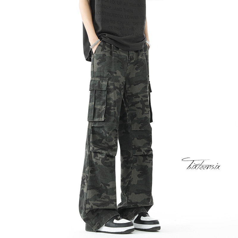 美式迷彩裤子男春季工装伞兵裤高街直筒裤A166-NA5901-特P42控68，男装工装外套，电商A166