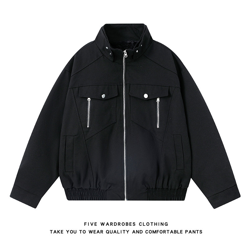 解构立领工装棉服男2025冬季加绒加厚夹克外套A166-MF2238-特P125，男装夹克，电商A166