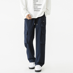 美式机能工装裤男秋季宽松运动直筒休闲裤A166-BK2437-特P35控69图片