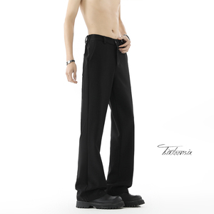 美式微喇西裤男春季垂感高街休闲裤A166-KZ6101-特P35加绒45控69，男装西裤，电商A166