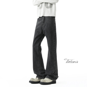 美式做旧水洗微喇牛仔裤男cleanfit街头长裤子A166-N558-P50控78图片