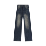 美式竹节纹牛仔裤男春季复古潮牌直筒长裤A166-NA5J07-特P40控75，男装牛仔裤，电商A166