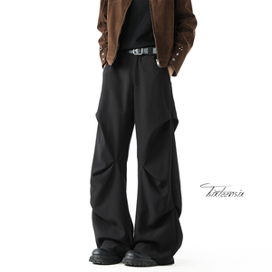 cleanfit微喇褶皱西裤男春季垂感休闲长裤A166-KA5907-特P45控69，男装西裤，电商A166