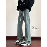 毛边微喇牛仔裤男秋季美式高街cleanfit裤子A166-K011-P45控65，男装牛仔裤，电商A166