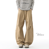 美式廓形加绒工装裤男冬季休闲弯刀裤A166-NJ5J06-P50加绒60控85，男装工装外套，电商A166