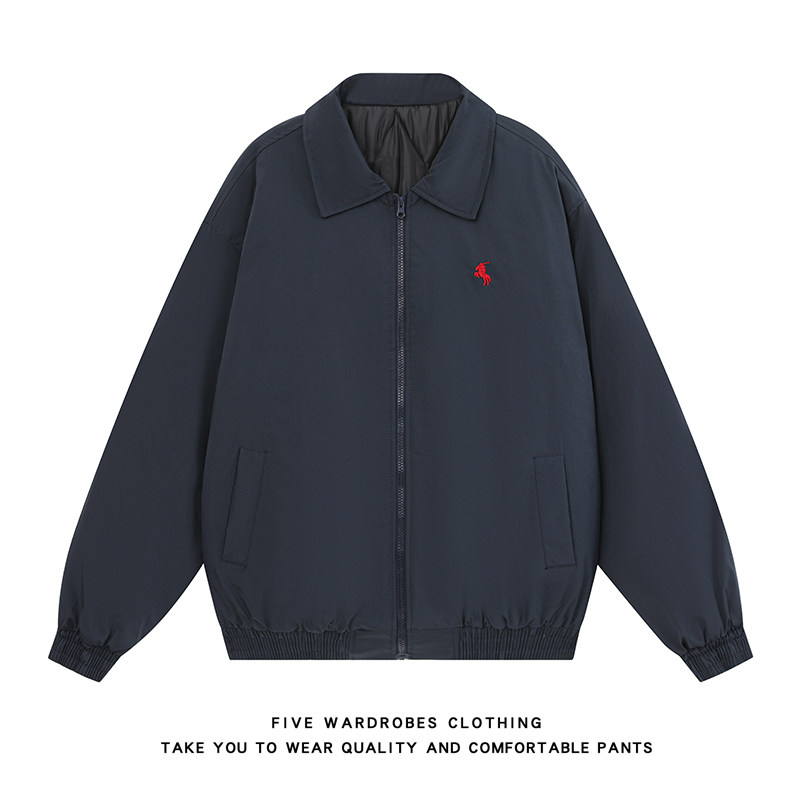 美式翻领棉服男秋冬潮牌宽松加厚保暖棉衣外套A166-MF2244-特P65，男装棉衣，电商A166