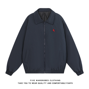 美式翻领棉服男秋冬潮牌宽松加厚保暖棉衣外套A166-MF2244-特P65，男装棉衣，电商A166