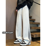 渐变条纹裤子男春美式三条杠休闲裤A166-KB4043-特P45加绒50控79，男装休闲裤，电商A166