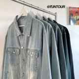 男士牛仔外套秋季2025新款美式复古水洗夹克A166-JK001-特P68控95，男装夹克，电商A166