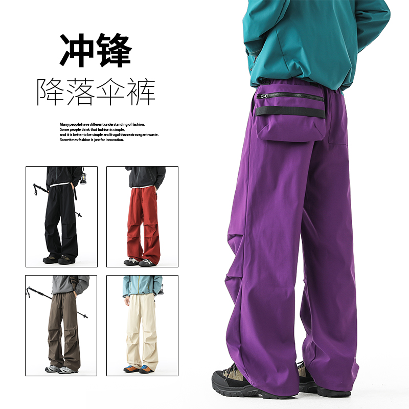 软壳秋冬时尚男伞兵工装裤子冲锋裤带袋包A166-KA5J02-特P36控69，男装工装外套，电商A166