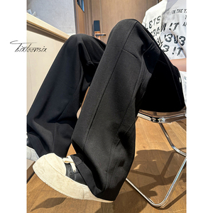 美式复古休闲卫裤男夏季潮流宽松弯刀裤子A166-KA5314-特P35控68图片