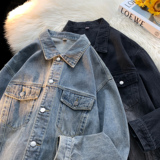 男士牛仔外套秋季2025新款美式复古水洗夹克A166-JK001-特P68控95，男装夹克，电商A166