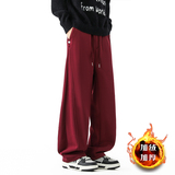 弯刀裤子男秋冬加绒卫裤宽松休闲长裤A166-NK357-特P40加绒50控78，男装休闲裤，电商A166