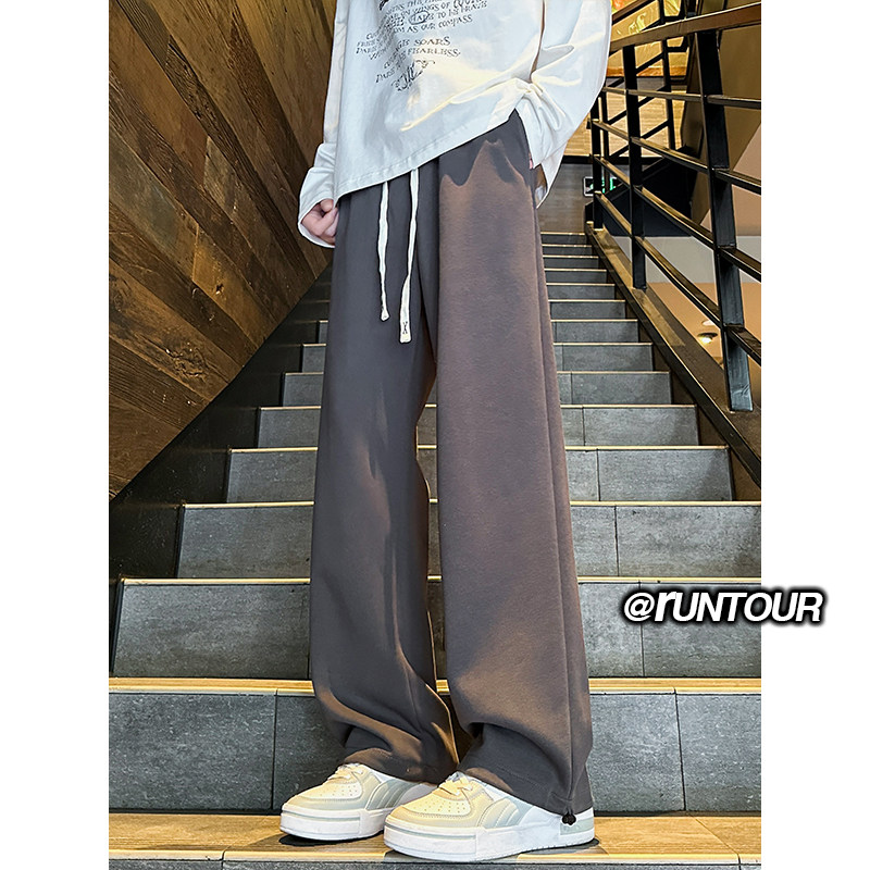 cleanfit阔腿卫裤男春季裤子宽松直筒休闲裤A166-YK002-特P35控58,男装休闲裤,电商A166