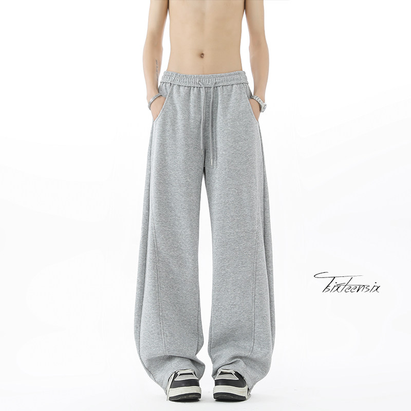 美式cleanfit卫裤男2026春季潮牌解构弯刀裤A166-KB4016-P45控75，男装休闲裤，电商A166