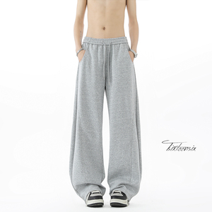 美式cleanfit卫裤男2026春季潮牌解构弯刀裤A166-KB4016-P45控75，男装休闲裤，电商A166