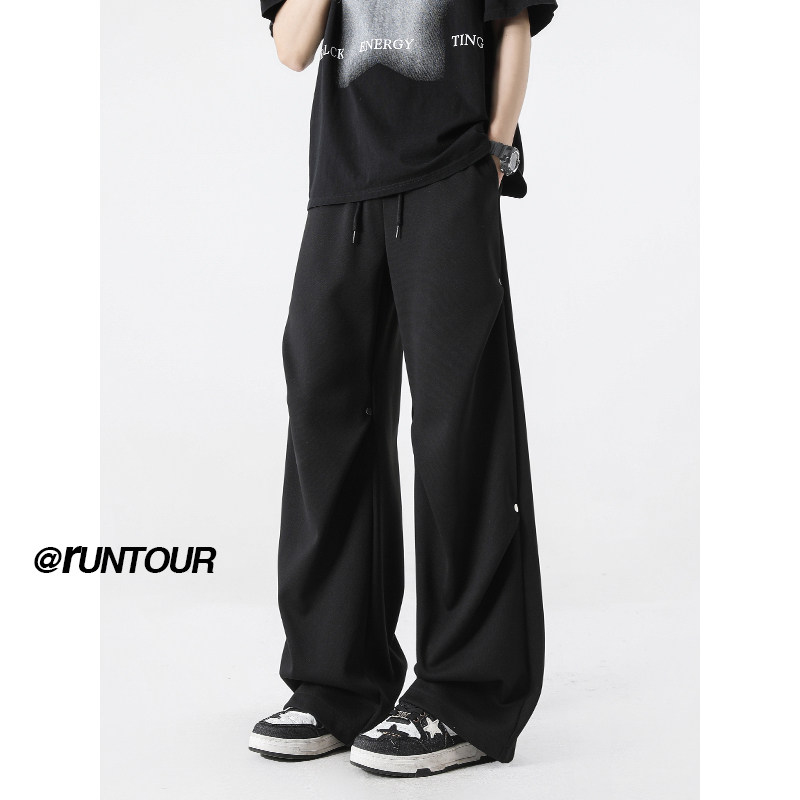 褶皱卫裤男春季美式hiphop阔腿高街裤子A166-KB4019-特P35控69,男装休闲裤,电商A166