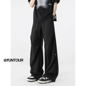 褶皱卫裤男春季美式hiphop阔腿高街裤子A166-KB4019-特P35控69图片
