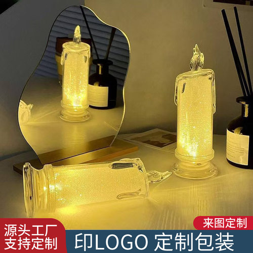 加工定制led仿真蜡烛灯创意小夜灯卧室床头灯装饰氛围灯桌面摆件