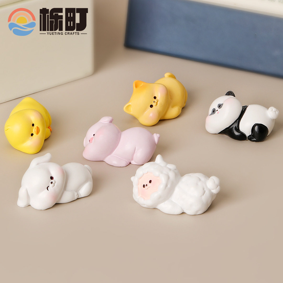 微景观创意可爱趴趴小动物熊兔猫狗鸭子公仔装饰品汽车桌面小摆件,家居饰品,桌面摆件,淘宝优惠券,粉丝福利购,淘宝优惠卷