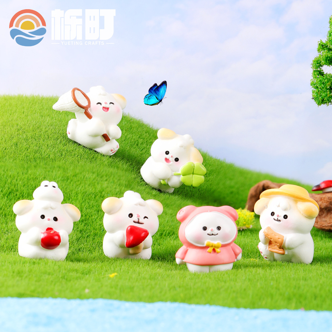 微景观创意雨衣小狗动物盲盒装饰品配件办公室桌面迷你小摆件