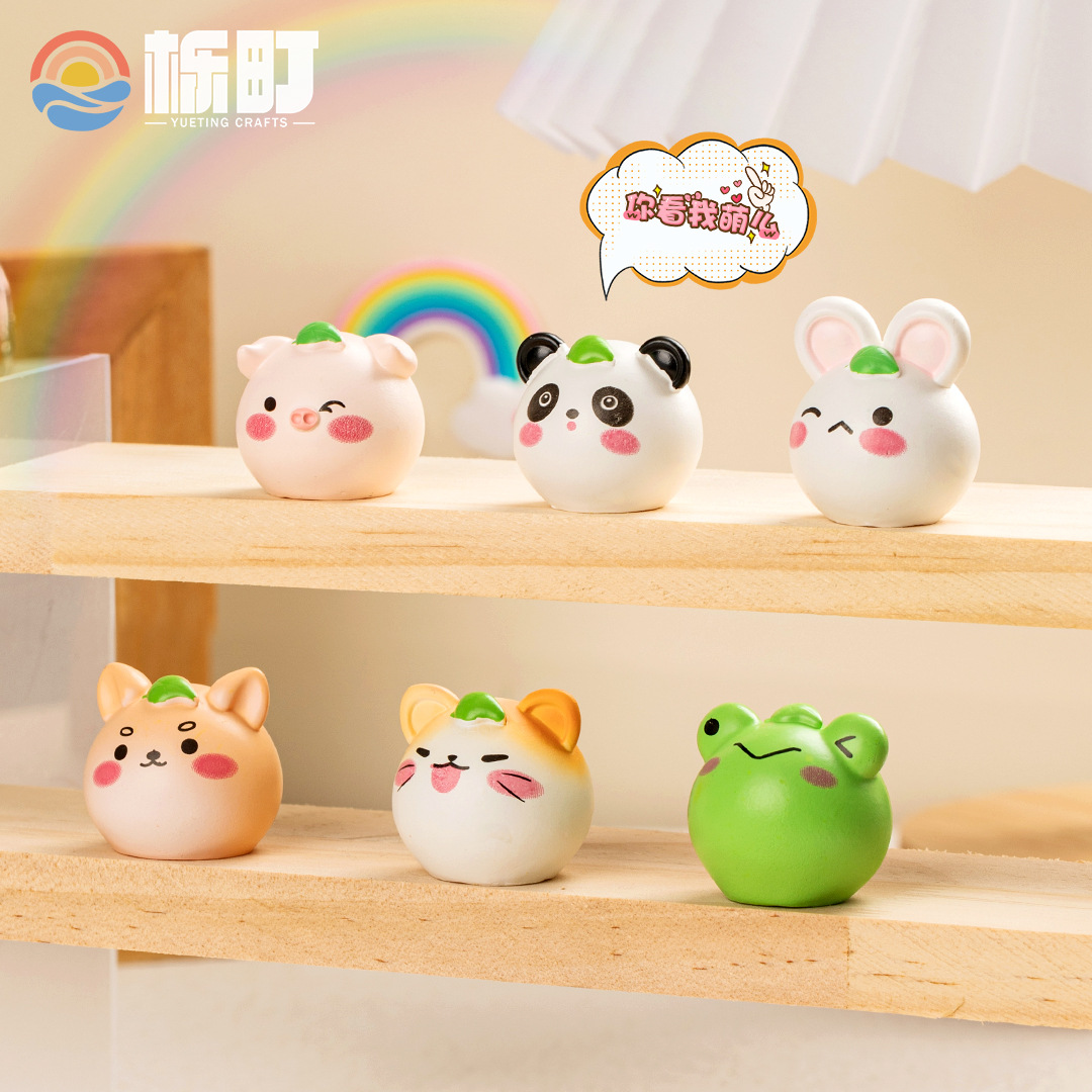 微景观摆件DIY园艺装饰工艺品新款可爱崽崽小动物 桌面车载小摆件