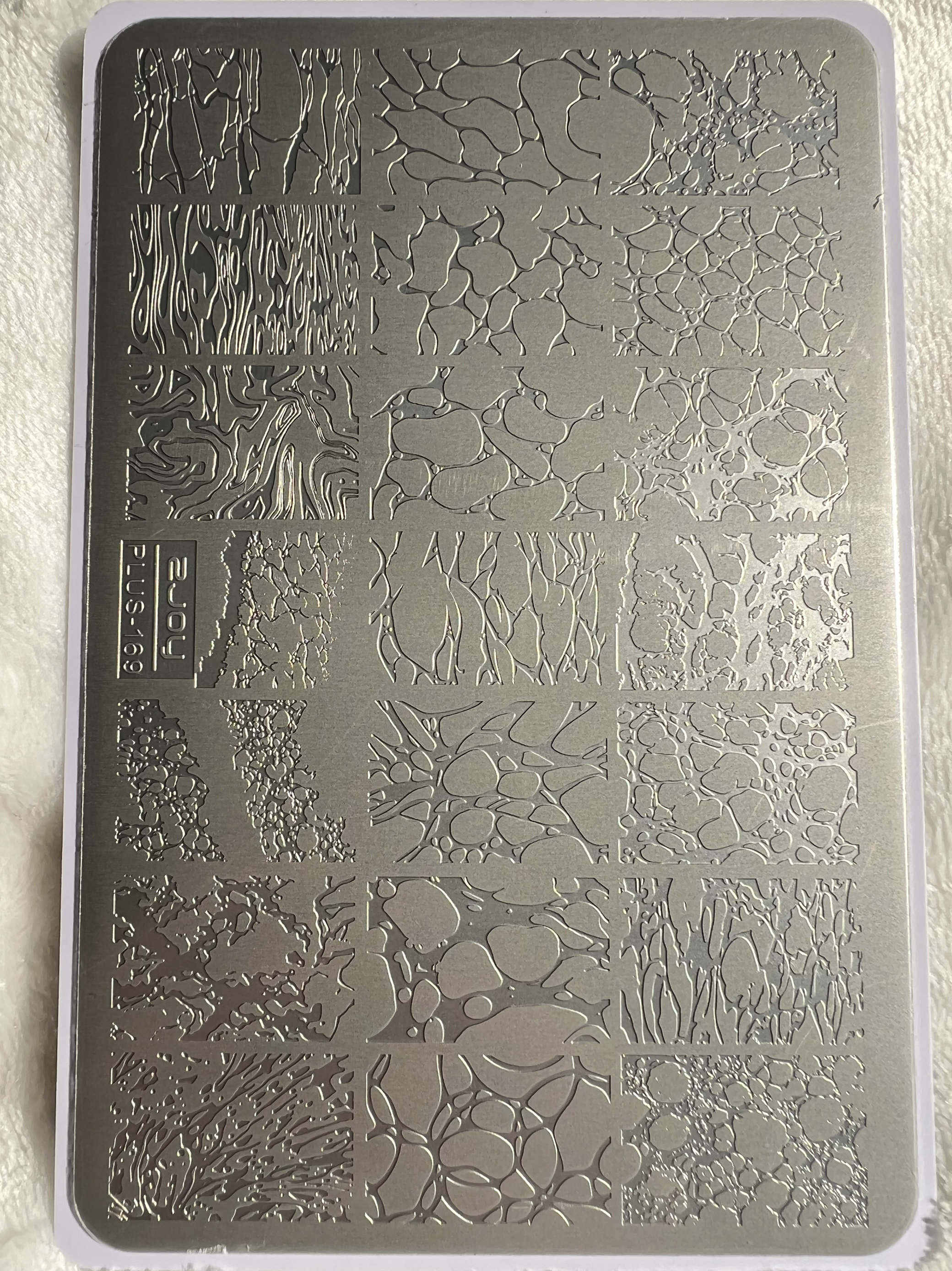 水波纹美甲印花钢板海浪个性不规则暗纹易出款手绘硅胶印章转印板