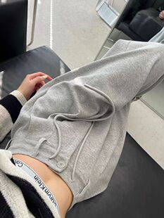 西装阔腿裤女秋季高腰宽松显瘦直筒卫裤美式绑带学生休闲运动长裤