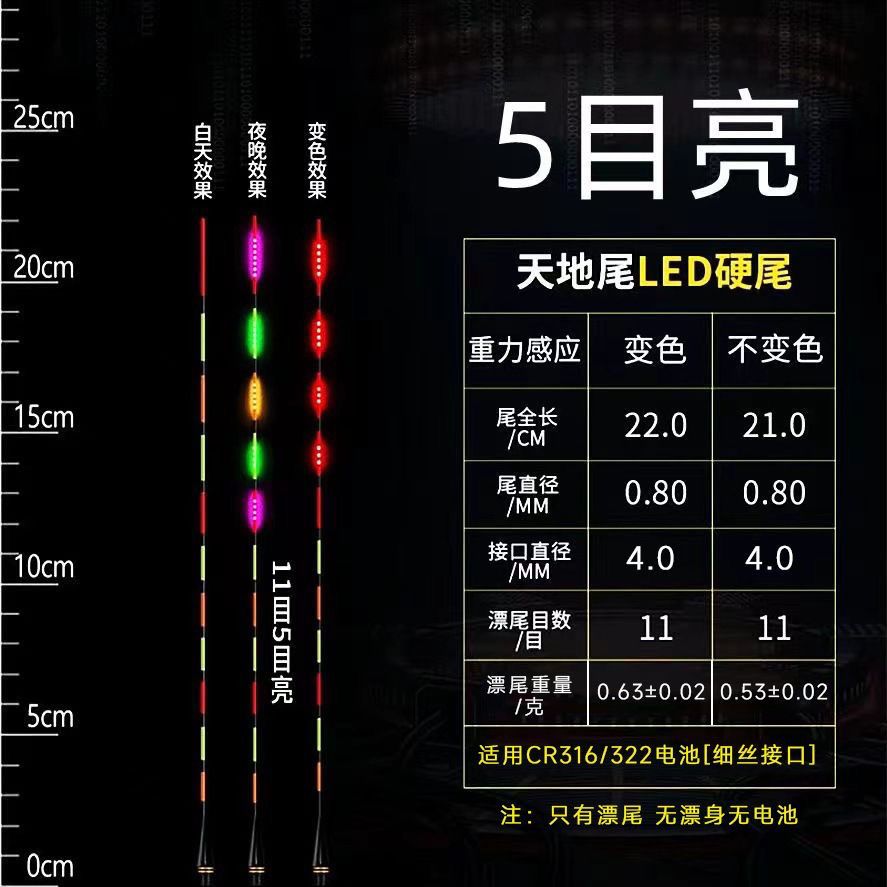 LED夜光漂尾双排灯珠超灵敏