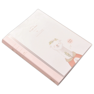 得力资料册60页40页羊陀a4文件夹透明插页多层分页可爱绘画作品收纳册学生用试卷夹奖状收集册产检资料收纳册