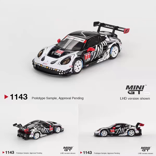 MINIGT 1:64 #1143  保时捷911 GT3 R 万圣节化骨龙 合金汽车模型
