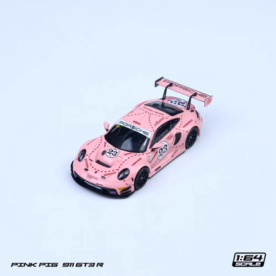 （现货）SR 1:64 STAR RACE 保时捷911 GT3 粉猪23号合金赛车模型
