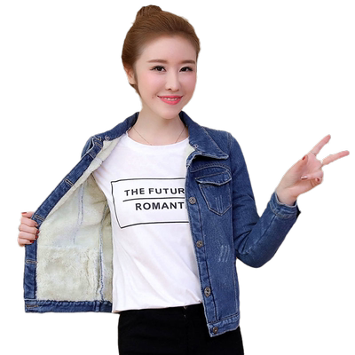 春秋短款显瘦长袖牛仔外套