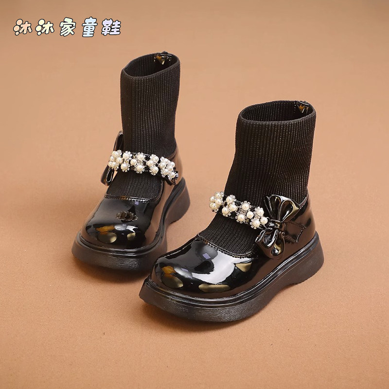 女童鞋儿童马丁短靴2025冬季新款真皮中大童冬加绒袜靴小公主皮靴,童鞋/婴儿鞋/亲子鞋,皮靴,淘宝优惠券,粉丝福利购,淘宝优惠卷