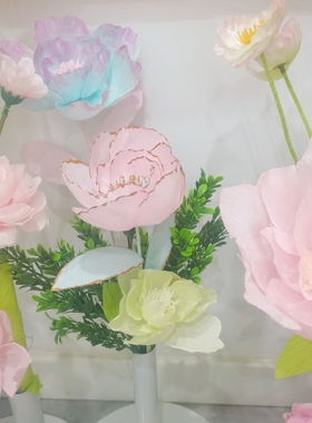 谷乐品环创手工编制制作纸仿真花餐桌客厅墙壁装饰漂亮开心情好