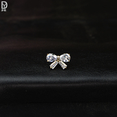 璀璨锆石领针女衬衫 衣领防走光小胸针别针固定扣夏甜美蝴蝶结配饰