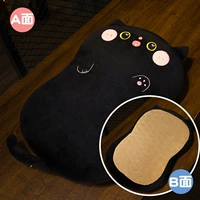 [Модель Lang Mat] Черная подушка Meow AN Memory [Пальто + Подушка] Около 55X35 см