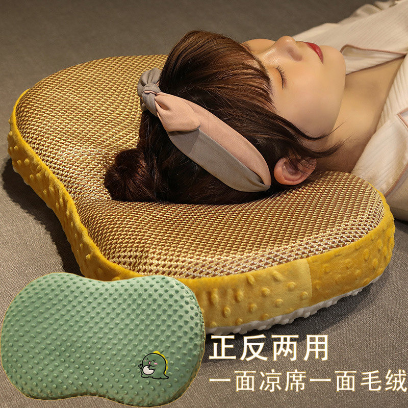 双面豆豆绒枕头枕芯护颈椎助睡眠家用儿童睡觉肚皮猫肚枕男女专用,床上用品,枕头/枕芯,淘宝优惠券,粉丝福利购,淘宝优惠卷