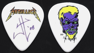 绝版metallica james 签名涂鸦吉他拨片